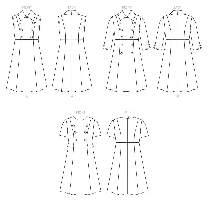Vogue Patterns V1884E5 Vestito Da Donna E5 (14 16 18 20 22