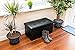 Nyxi Faux Leather 76 * 38 * 38cm Black Ottoman Foldable Storage Boxes Seat Foot Stool Storage Box with Lids for Kids Toys, Bedroom, Hallway, Living Room