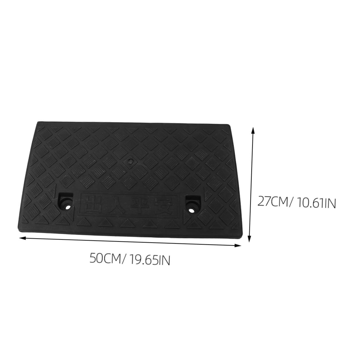 Rampa de Bordillo de Goma para Vehículos, 10cm, Negra