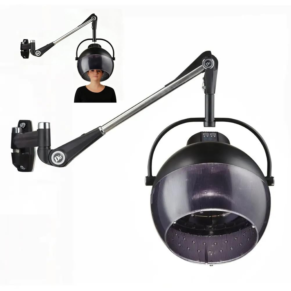 360 Rotating Heater Wall-Mounted Hair Dryer for Beauty Salons and Barber Shops Hood Hanging Hair Dye Portable Drying