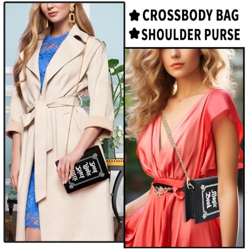 Small Crossbody Bags Purse for Women Magic Book Cell Phone PU Leather Shoulder Handbag with Chain Shoulder Strap2