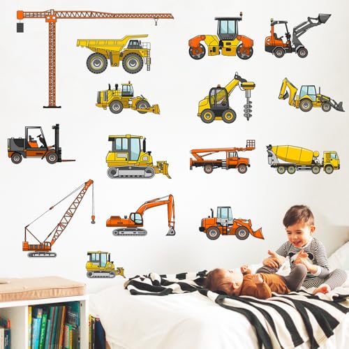Vinilos Decorativos Vehículos de Construcción para Pared
