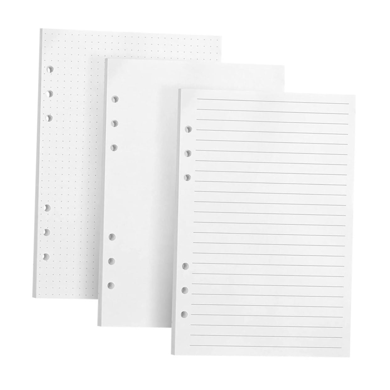 A5 Nachfüllpapier für 6-loch Notizbücher, 240 Blatt Weißes Papier | Lose Blätter zum Einlegen, für Buchführung und Journaling, Glattes Schreibpapier