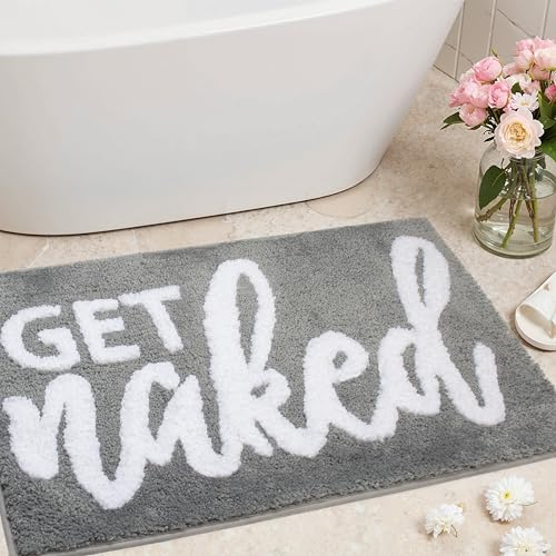 KOEXM Get Naked Badematte, niedlicher Badezimmerteppich, rutschfest, maschinenwaschbar, lustige Badematte, wasserabsorbierend… – Ansicht 1