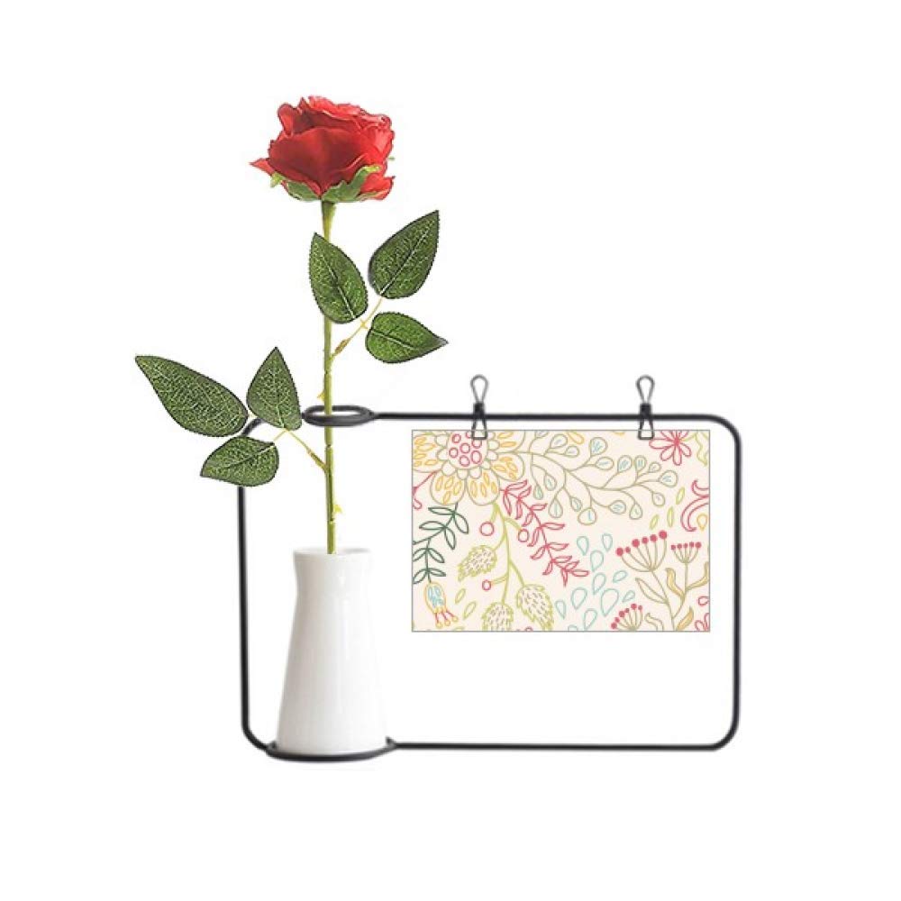 Fleurs artificielles haut de gamme et vase de décoration mural