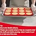 Redfly 2 Pack Silicone Muffin Pan & Cupcake Pans for Baking - 12 Cup Regular Size BPA Free Egg Bites Molds