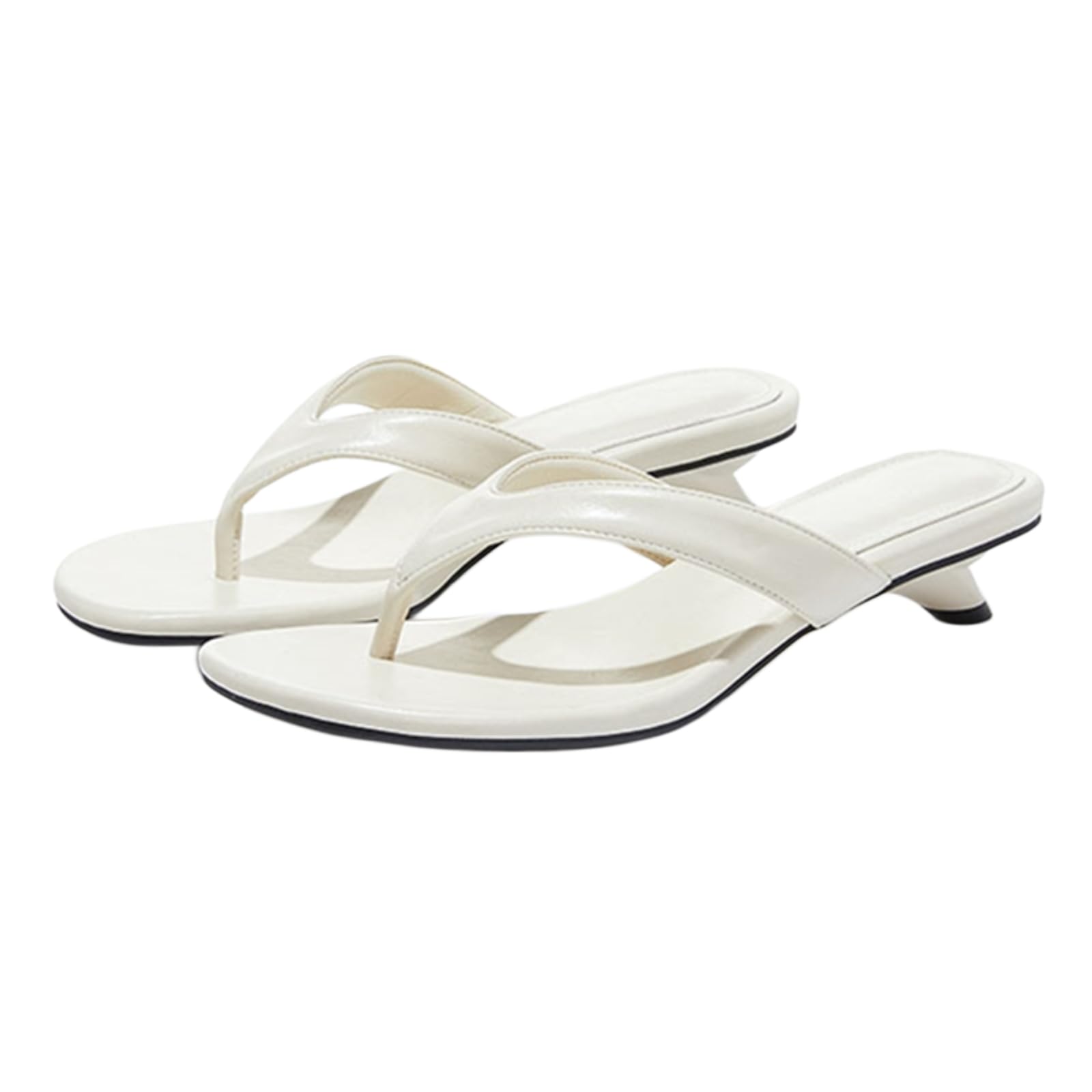 Ciabatte infradito da donna in pelle, scarpe estive con tacco alto, sandali infradito sexy, antiscivolo di alta qualità Street Style