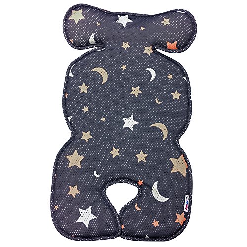 Agibaby 3D Air Mesh Cool Seat Pad/Cushion/Liner/Protector for Stroller and Car Seat (Shiny Star) - Hand Made and Hypoallergenic