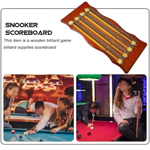 Marcador de Snooker y Billar, con rieles y punteros, para amantes del billar, marcador de puntuación para juegos de billar miniatura 7