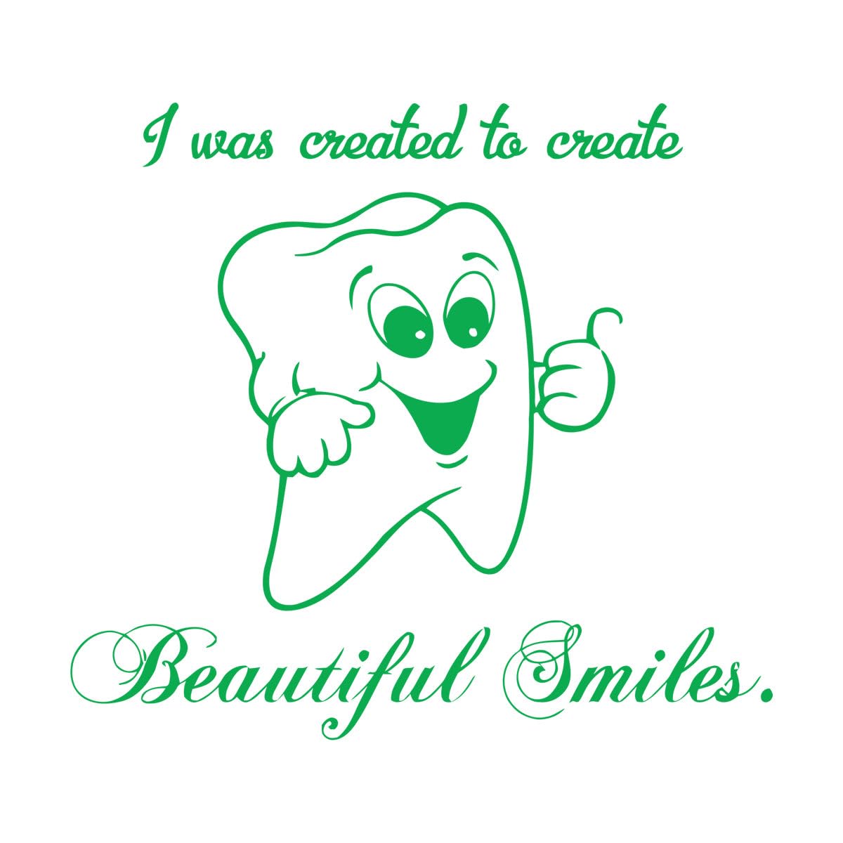 Cute Smile Tooth Vinyl Sticker Window Glass Funny Wall Decal for Dental Clinic Bathroom Dentist Stomatology Wallpaper Small - 42x46cm โ image 1