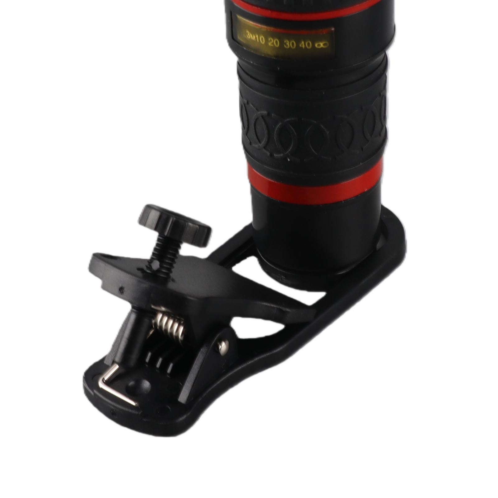 Objectif Zoom pour téléphone Portable, Objectif Zoom 20x Longue focale avec Clip pour Smartphone, Tablette, PC Noir