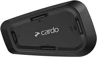 Cardo Systems Spirit Motorcycle Bluetooth Communication Headset, 2-Way Bluetooth, Thin 32mm Speakers, Waterproof, Universa...
