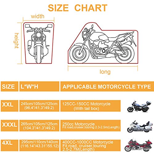 Baogaier Telo Moto Coprimoto 300D Impermeabile
