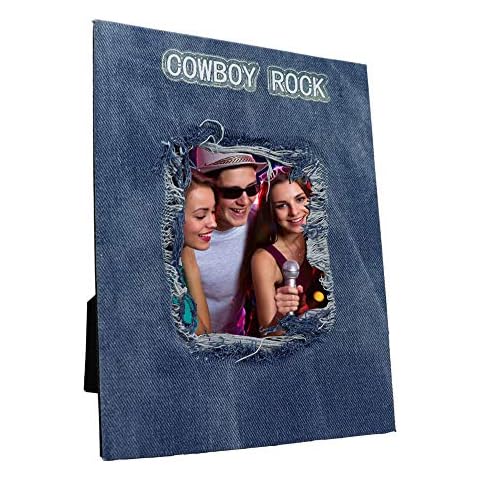 SEEALLDE Photo Frame PERSONALISED Valentines Day Presents and Gifts Him Her Love - Unique Denim Photo Frame for Couples, Husband, Wife, Boyfriend, Girlfriend Cover