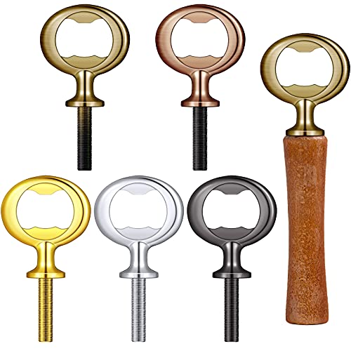 Metal Bottle Opener Blank Stainless Steel Flat Bottle Opener Inserts Kit Threaded Beer Opener Hardware For Valentine's Day Wedding Wine Party Wood Turning Diy Handmade Project Craft (5 Pieces) #TOP10
