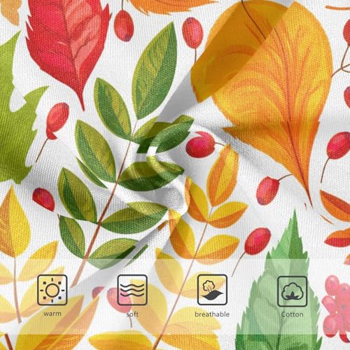 Joisal Cotton Toddler Underwear Floral Autumn Leaves Berries Little Girl Panties Colorful Briefs Girls Undies 2t3