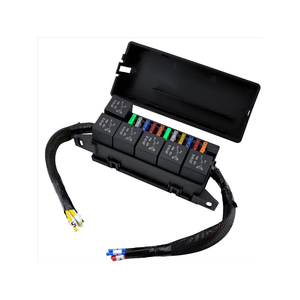 Scatola relè fusibili 12V con 6 fusibili ATC ATO a 11 vie relè compatibili