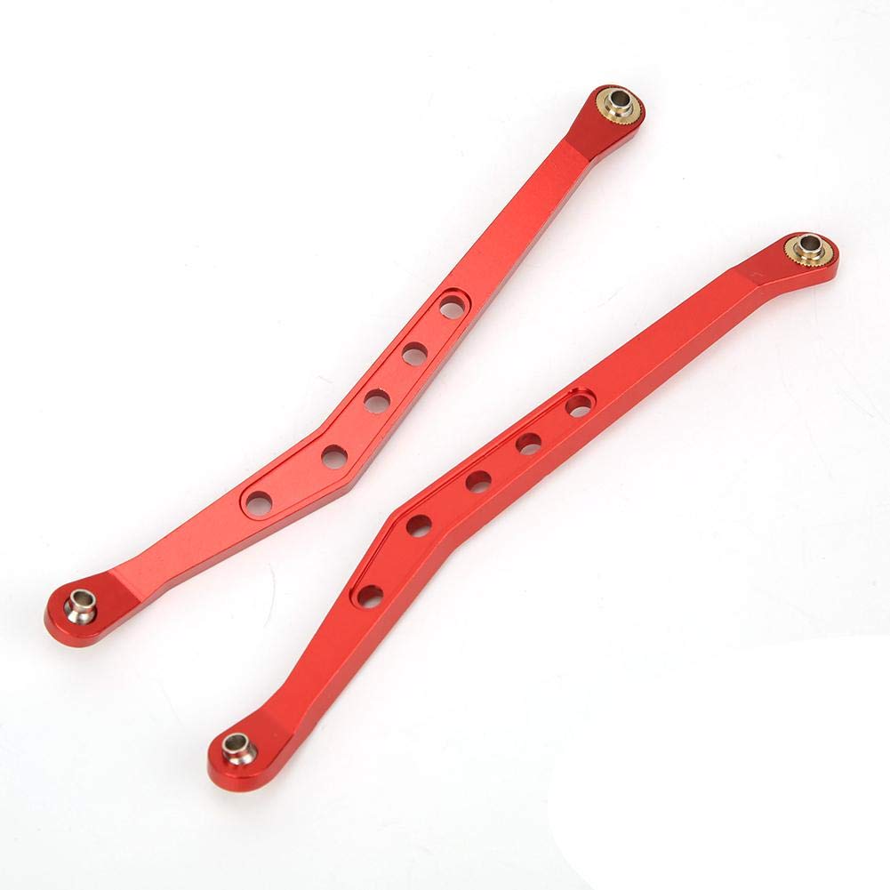 Dilwe RC Upper Suspension Links Remote Control Rod Linkage Accessory Compatible with 1/10 Axial 90018 RC Crawler Cars (Red)