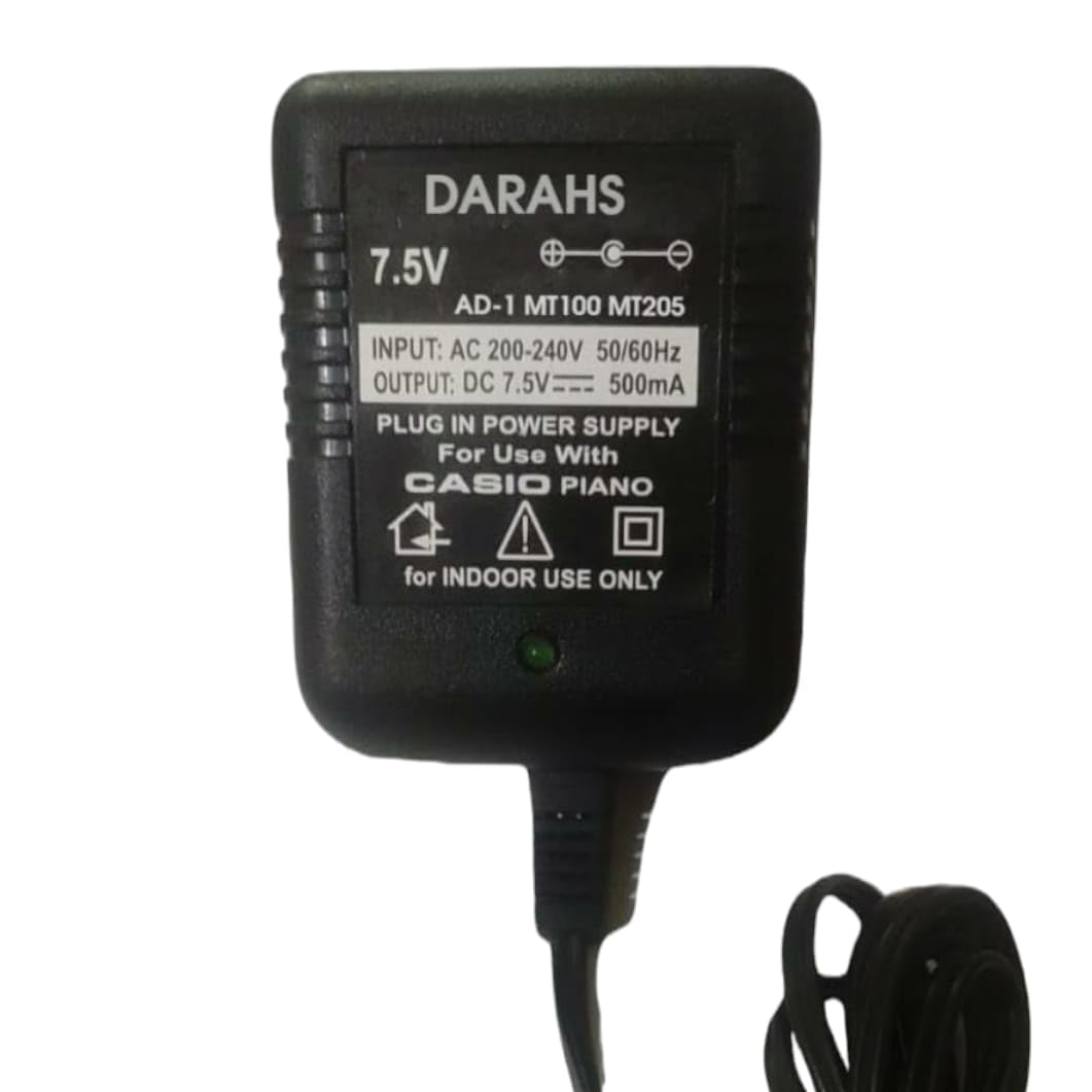 DARAHS Power Adaptor for Digital Keyboard Casio Sa-21/Sa-41/Sa-45/Sa-75/ Ma-120 (Pa-07), 2-Pin, Black, Pack of 1-image-39