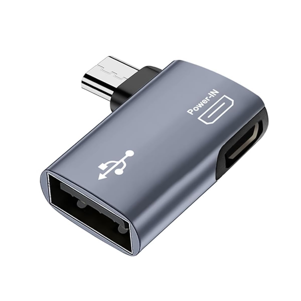 Tobo Micro to USB Adapter Fire TV Stick, 90 Degree Left and Right Angle Powered Micro USB to USB OTG Adapter for Android Phone Tablet and More Host Devices with Micro USB (Grey) (TD-1205CC)-image-46