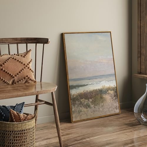 Toile murale paysage côtier pour une déco de salle de bain azur