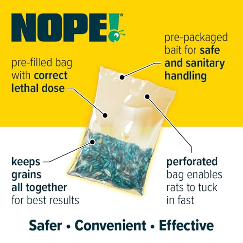NOPE! Rat Killer Grain Bait 6 x 25g & Bait Box With Key | Super Strength Rodent Poisoning Sachets & Lockable Tamper-Resistant Bait Box | Works Indoors & Outdoors In All Weather - Image 6