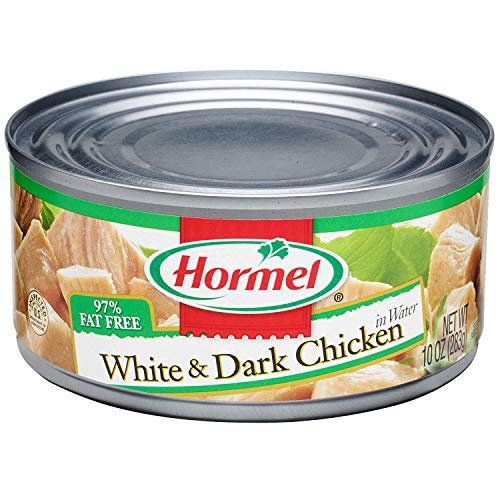 HORMEL White &amp; Dark Chicken in Water, 97% Fat Free, 10 Ounce Cans (Pack of 6)