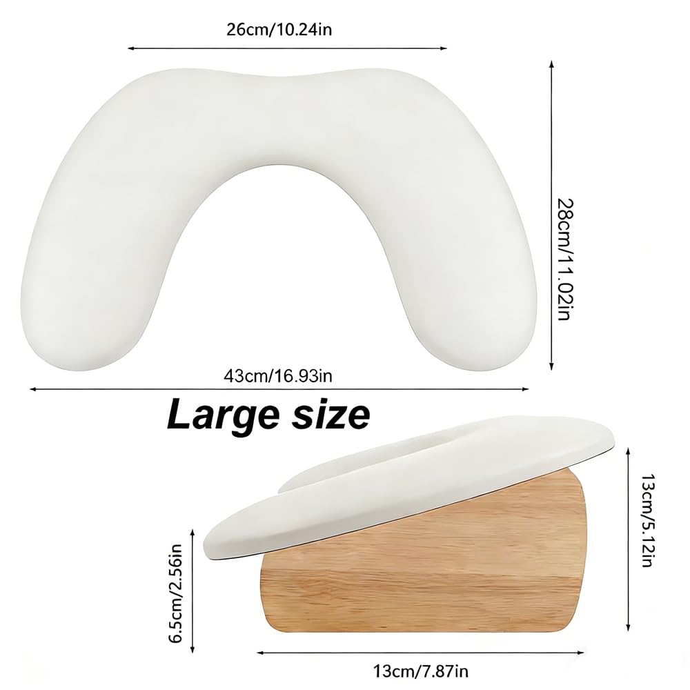 Handauflage Nagelstudio,Handablage Nagelstudio,u-Förmige Nagelauflage,Nagelgestell aus Leder, Zusammenklappbare Handstütze für Nägel, Weiße Handstütze für Nägel