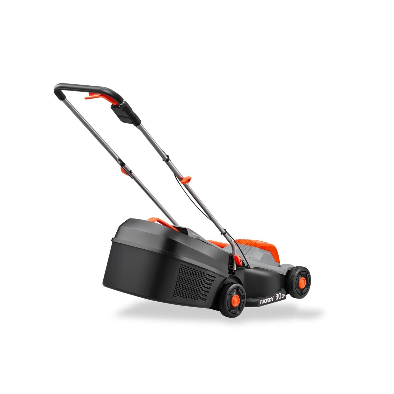 FUXTEC Tondeuse à Gazon sans Fil 20V FX-E1RM20-ECO, livrée sans Batterie ni Chargeur, Jardins Petits à Moyens, Largeur de Coupe 30 cm, bac 30L, Hauteur de Coupe 30-70 mm