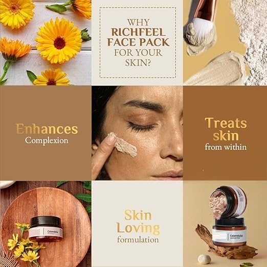 Anti Acne Mud Pack | Soothing Calendula, Super Mud Kaolin & Bentonite | Fights Acne, Blackheads & Scars | Physician Formulated | 50g