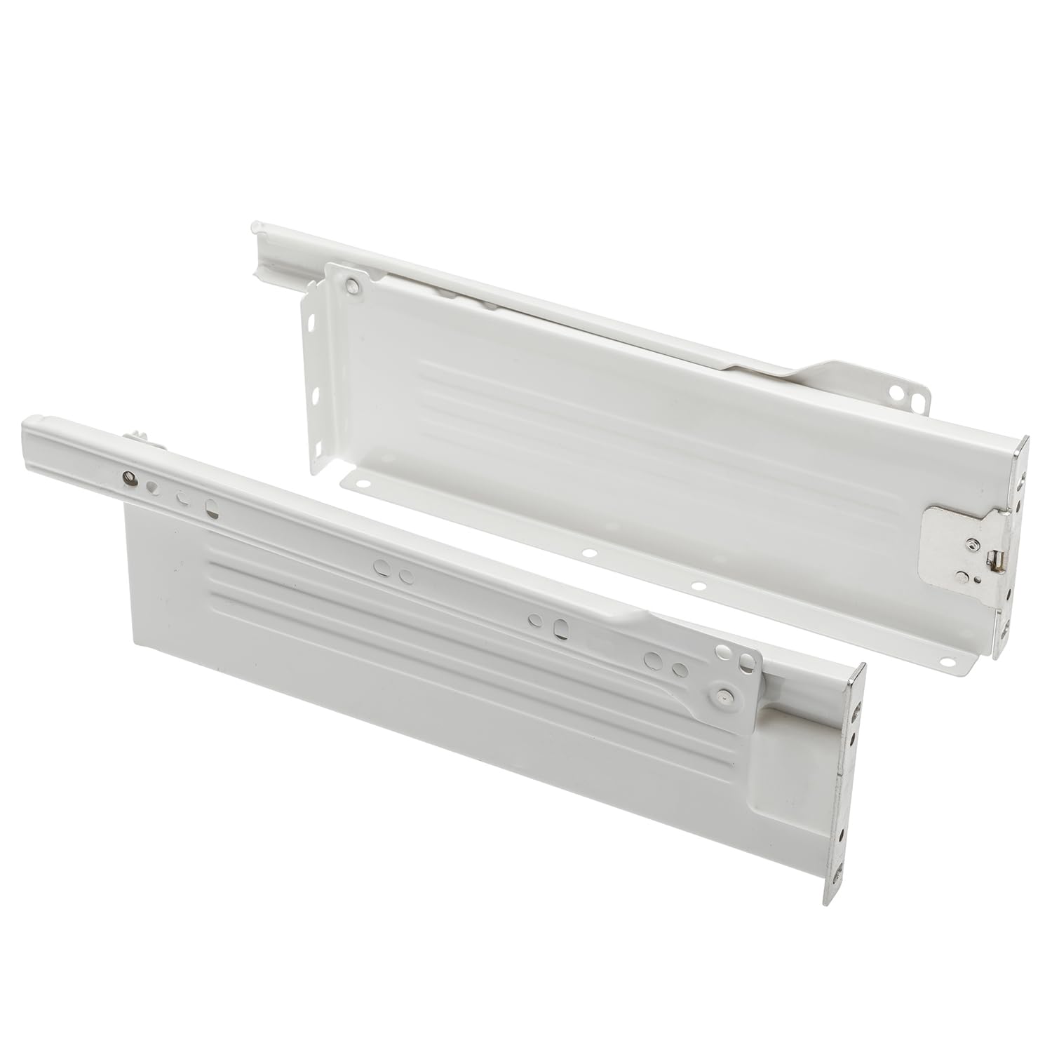 Gtv (54Mm, 400Mm) Kitchen Metal Drawer Box Sides / Kitchen Roller Runners (All Sizes) White