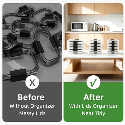 Image of Lid Organizer for Rubbermaid Brilliance, Fits 0.5, 1.3, 3.2 & 4.7 Cup