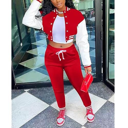 2 Piece Outfits for Women Tracksuit Set Jogging Suits Workout Gym Set Sweatpants Sport Sets Pocket4