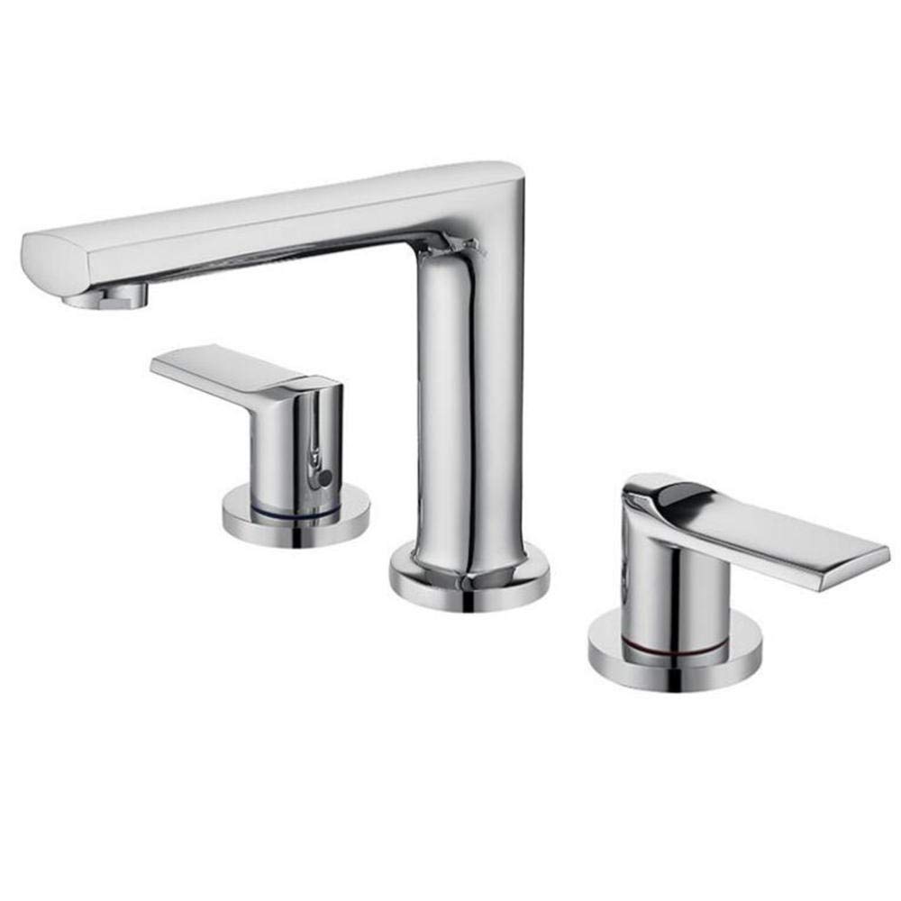 Rubinetto miscelatore per lavabo, rubinetto in ottone a doppia maniglia, resistente agli spruzzi e alla ruggine, finitura oro spazzolato, installazione a 3 fori, facile da usare e mantenere