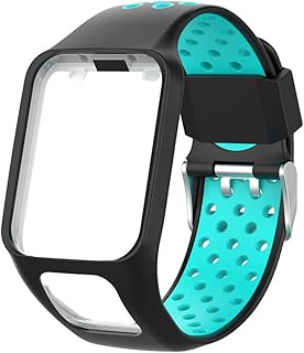 Shenxay, cinturino di ricambio in silicone bicolore per orologio TomTom Runner 2 3 Spark 3 GPS Tracker fitness