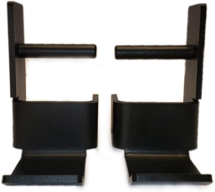 F&F Fitness Step Bracket - Fits All 3" x 2" Tube Rigs or Racks With 5/8" Through Holes For Mounting Pegs – Makes Pull-Up Bars Accessible to Short Athletes – Weigh Lifting Step Bracket