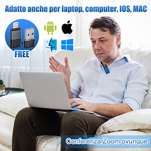 Microfono Wireless Lavalier per