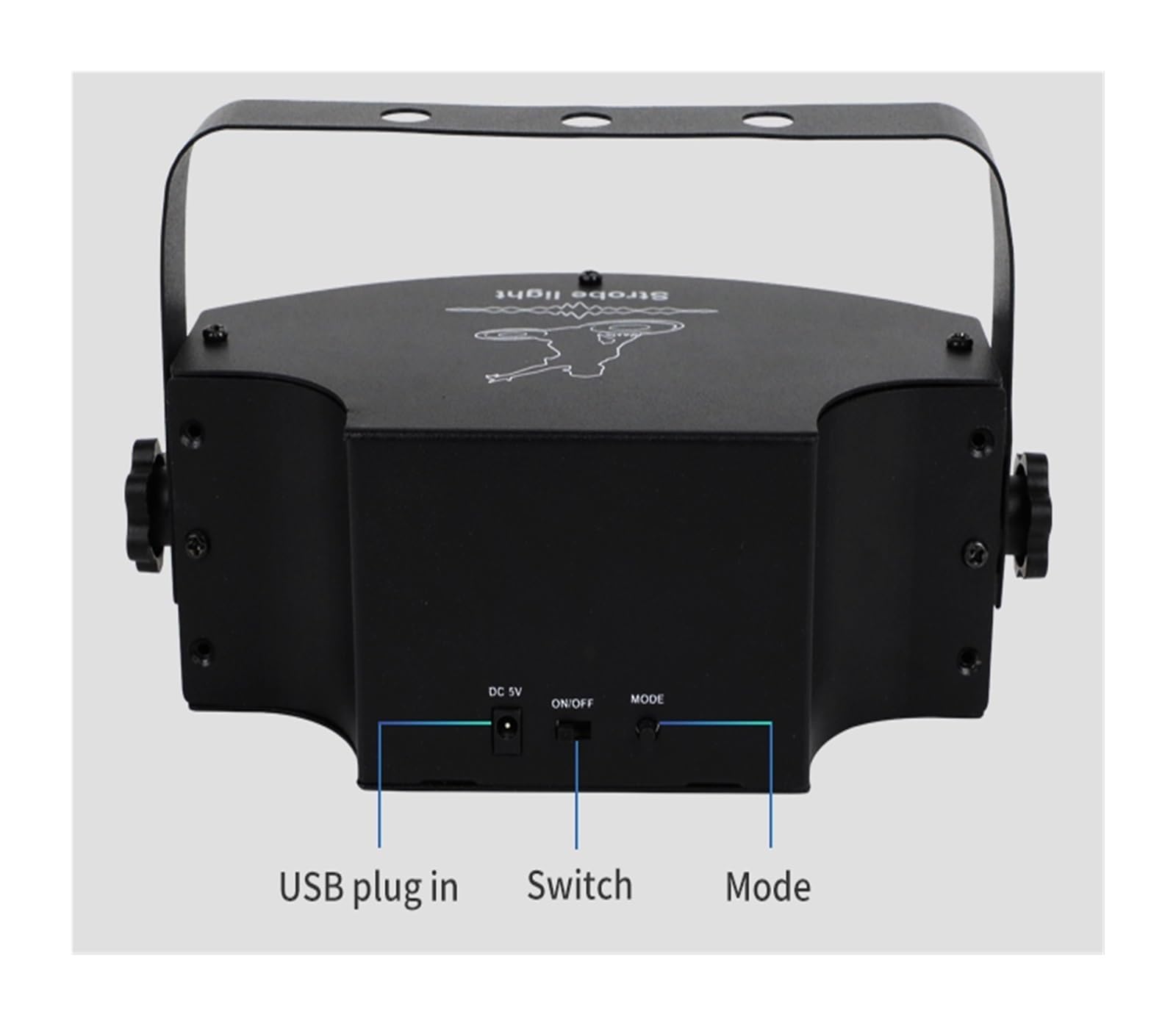 Światła sceniczne LED, USB DJ Strobe Light z pilotem na imprezę dyskotekową, świąteczną, klubową, barową, taneczną, aktywowaną dźwiękiem, błyskową diodą LED RGB, oświetlenie sceniczne na wesele
