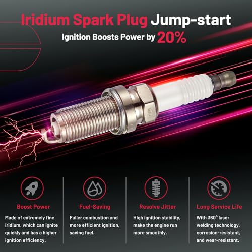 Image of BDFHYK Ignition Coil Pack UF487 and Iridium Spark Plug 6619 Compatible with Toyota RAV4 09-18 Camry 10-17 Highlander 09-19 Sienna 11-13 Venza 09-15 Toyota Oem Coil Pack 2.5L 2.7L l4 Set of 6