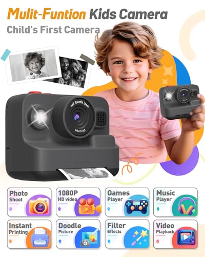 image for Yehtta Kids Camera Instant Print, Christmas Birthday Gifts for 3-12 Ye