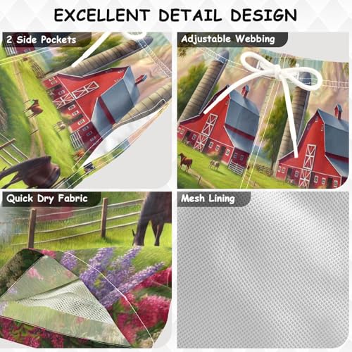 Farm Red Barn Boys Swim Trunks Quick Dry Toddler Swimsuit Boy Swimwear Bathing Suits Board Shorts 3T3