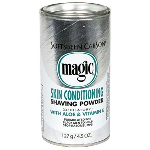 ORIGINAL MAGIC (DEPILATORY) NO RAZOR SHAVING POWDER 127GM STOPS RAZOR BUMPS SKIN CONDITIONING - SILVER by softsheen carson