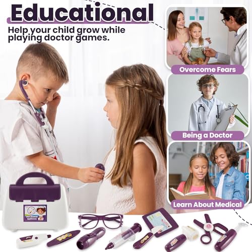 BUYGER Doctor Set for Kids Pretend Role Play Toys for 3 4 5 Years Old Kids Boys and Girls - Image 4