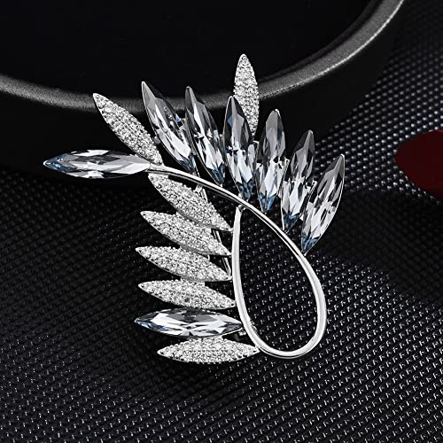 Image of Austrian Crystal Brooch Sparkling Rhinestone Brooch 18k Gold-Plated Birthstone Lapel Pin Jewelry Birthday Gifts for Women