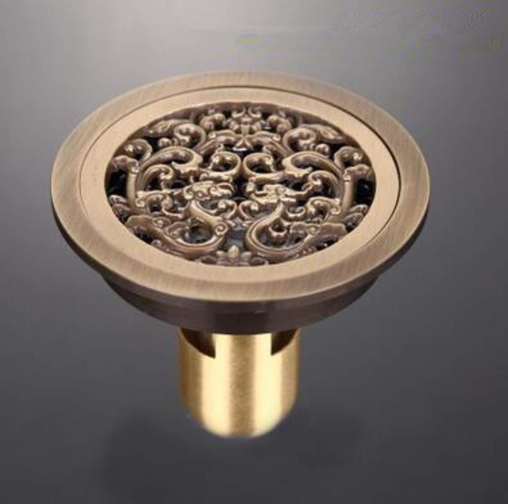 Siphon de sol de douche antique en laiton vintage 10 cm pour salle de bain hôtel maison (1