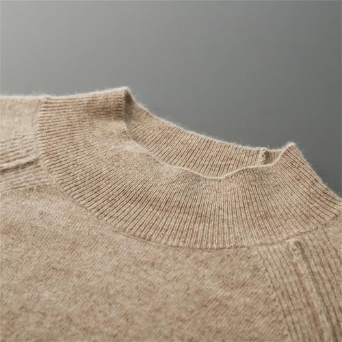 Men Goat Cashmere Mock Neck Pullover Sweater Casual Winter Soft Warm Long Sleeve Knitwear4