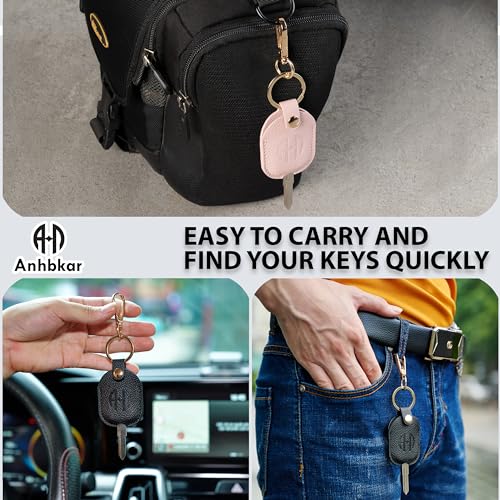 Image of Leather Keys Sleeve for Broken Car Key Loop Replacement - Cute Keychain Cover - Protector, Holder for Men & Women