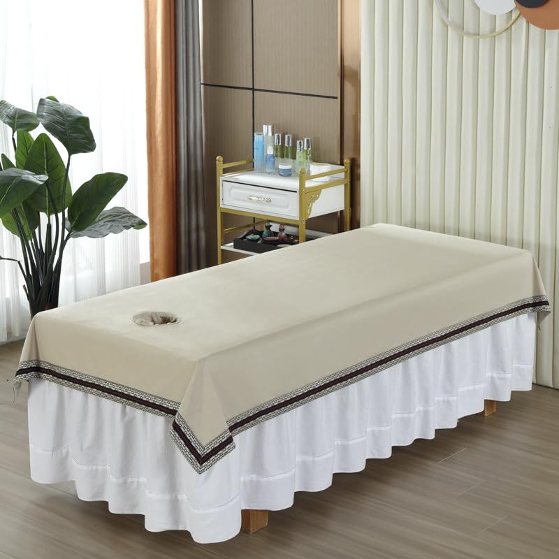 Cubierta de cama de belleza impermeable y ligera con tacto suave lavable para camillas de spa