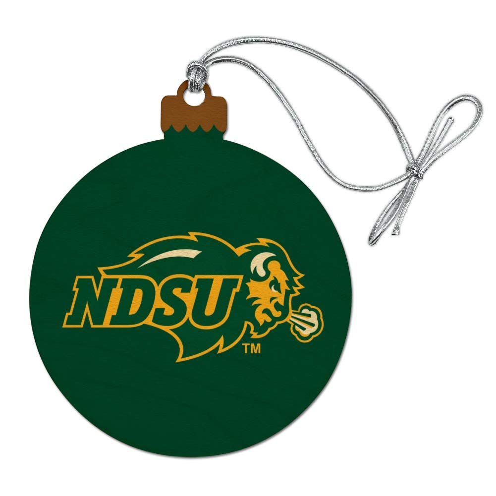 GRAPHICS & MORE North Dakota State Bison Logo Wood Christmas Tree Holiday Ornament