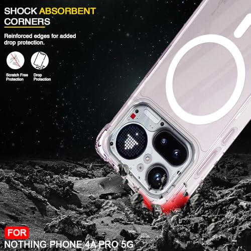 Image of AESTMO Clear Back Cover for Nothing Phone 4A Pro | 360 Protection | Transparent Back Cover for Nothing Phone 4A Pro (PC + TPU, Compatible with MagSafe Accessories, Transparent Bumper)